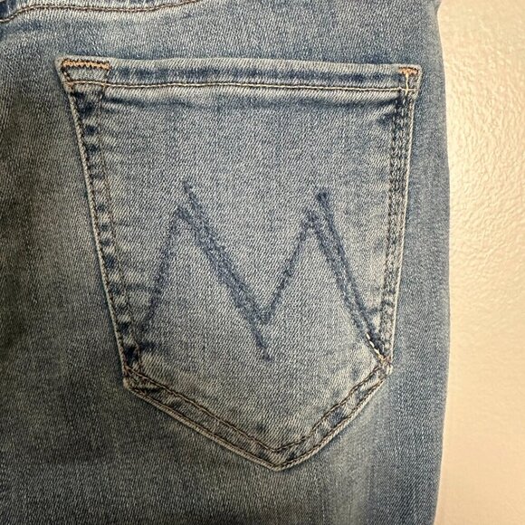 Mother Stunner Zip Ankle Step Fray in Light Kitty Racer Size 27 Raw Hem - Picture 8 of 11